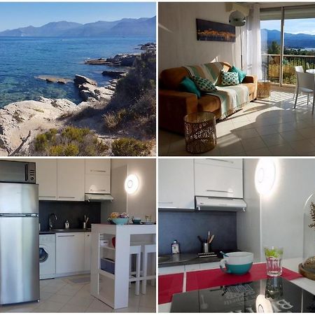 Saint-Florent, Agreable Studio Climatise, Vue Panoramique Sur Le Golfe Exterior foto